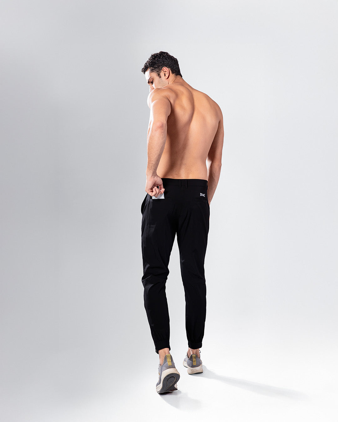 Skullbull Shiftgear Joggers – Men’s Gym-to-Street Nylon-Spandex Pants (Blue/Black)