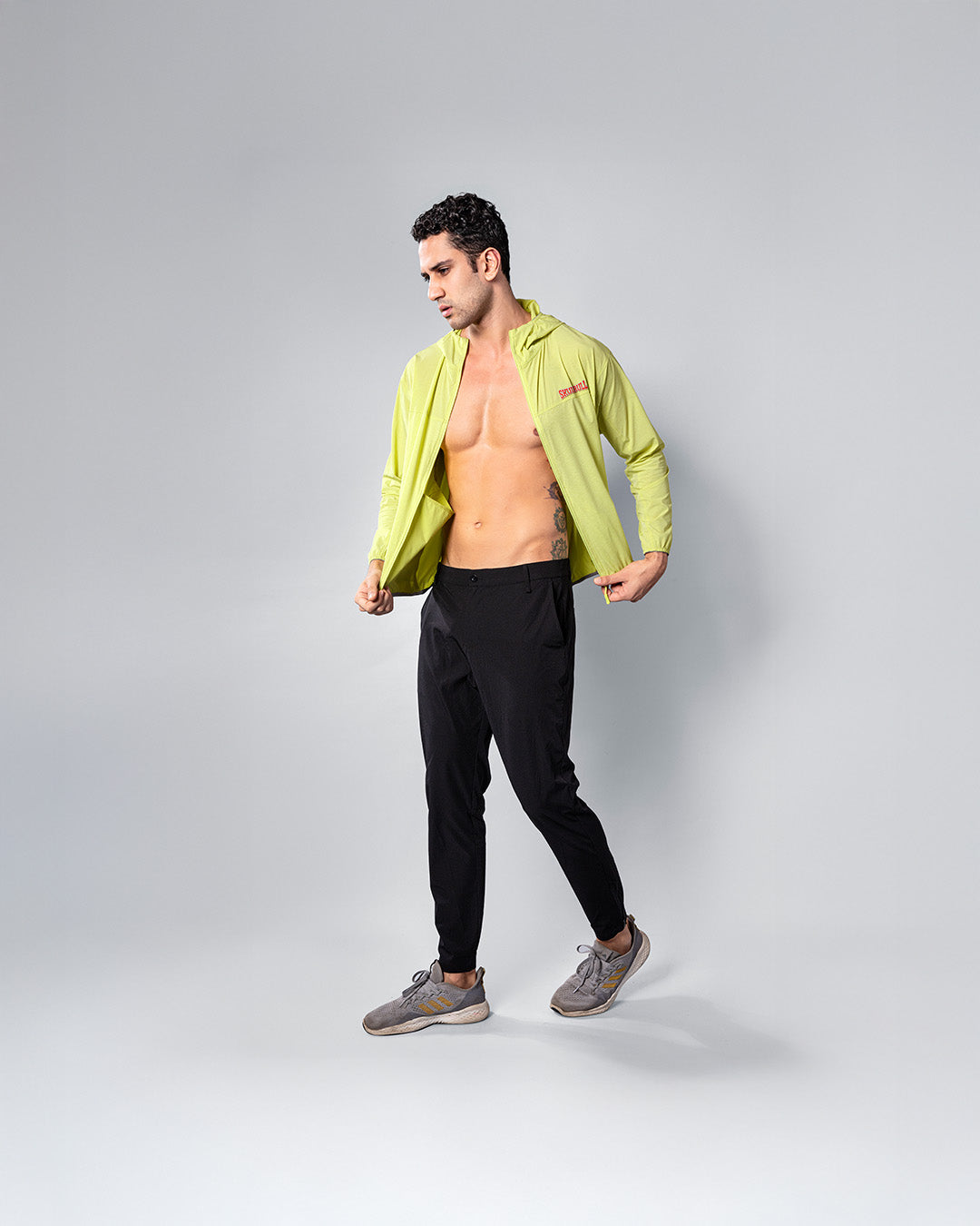 Skullbull BlazeRun Jacket – Men’s Windproof, Quick-Dry Hooded Active Jacket (Fluorescent Yellow)