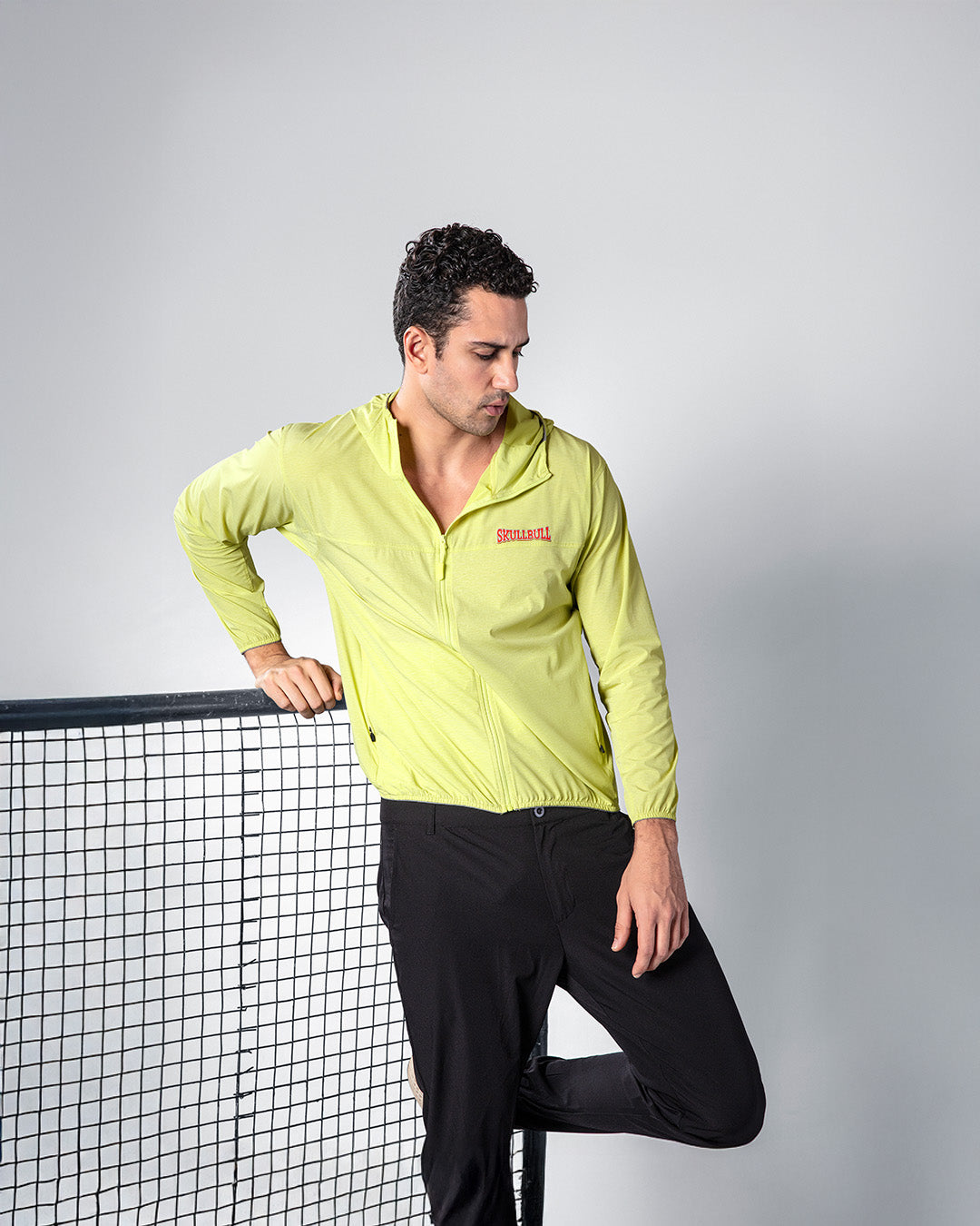 Skullbull BlazeRun Jacket – Men’s Windproof, Quick-Dry Hooded Active Jacket (Fluorescent Yellow)