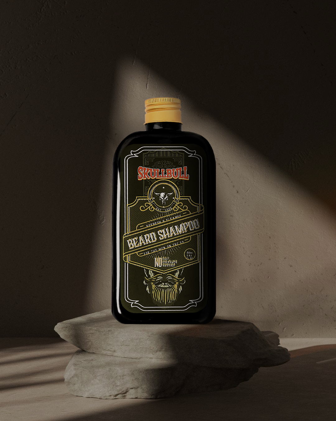Skullbull Beard Shampoo with Amla & Pro-Vitamin B5 – Anti-Dandruff, Hydrating Beard Wash for Men