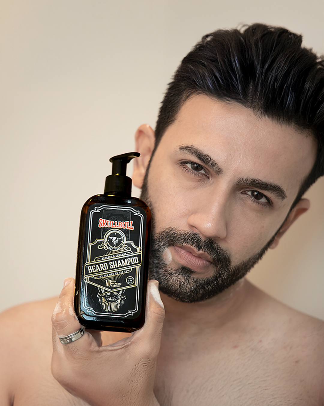 Skullbull Beard Shampoo with Amla & Pro-Vitamin B5 – Anti-Dandruff, Hydrating Beard Wash for Men