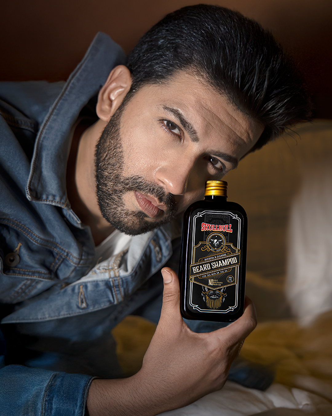Skullbull Beard Shampoo with Amla & Pro-Vitamin B5 – Anti-Dandruff, Hydrating Beard Wash for Men