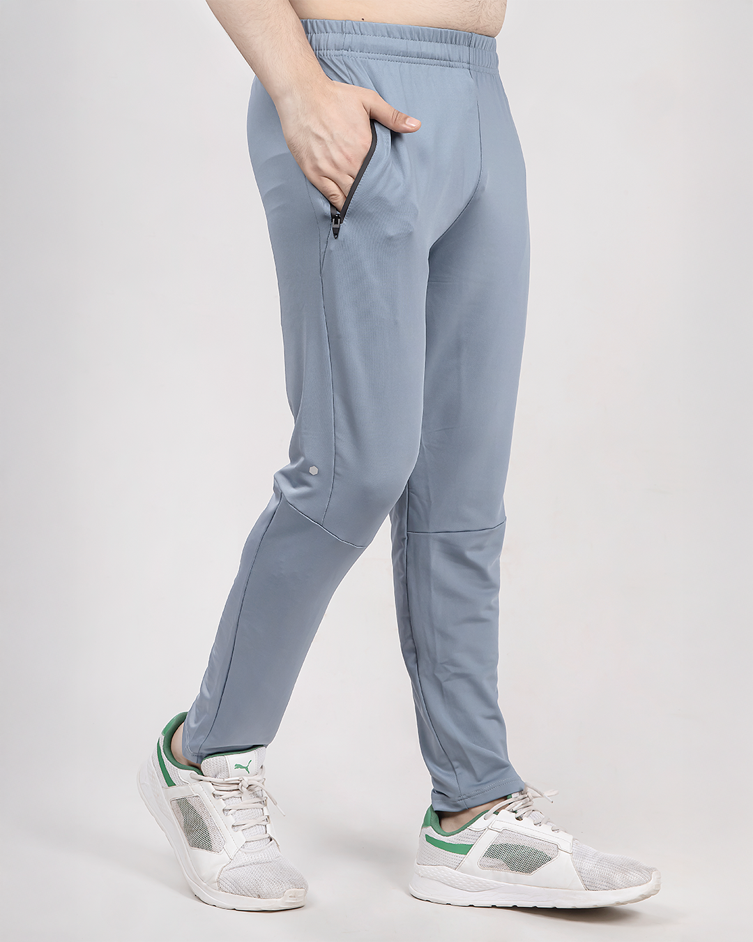 Skullbull SwiftDry Tracks | Anti-Odor, Quick-Dry Gym Pants Men (White/Blue)