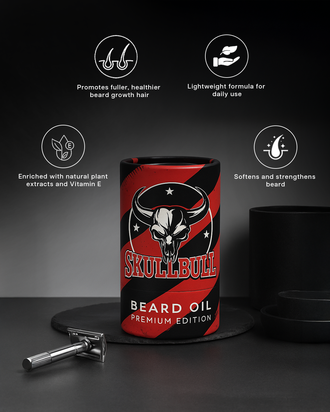 Skullbull Beard Care Combo – Beard Shampoo + Beard Oil | Get an Additional 5% Off