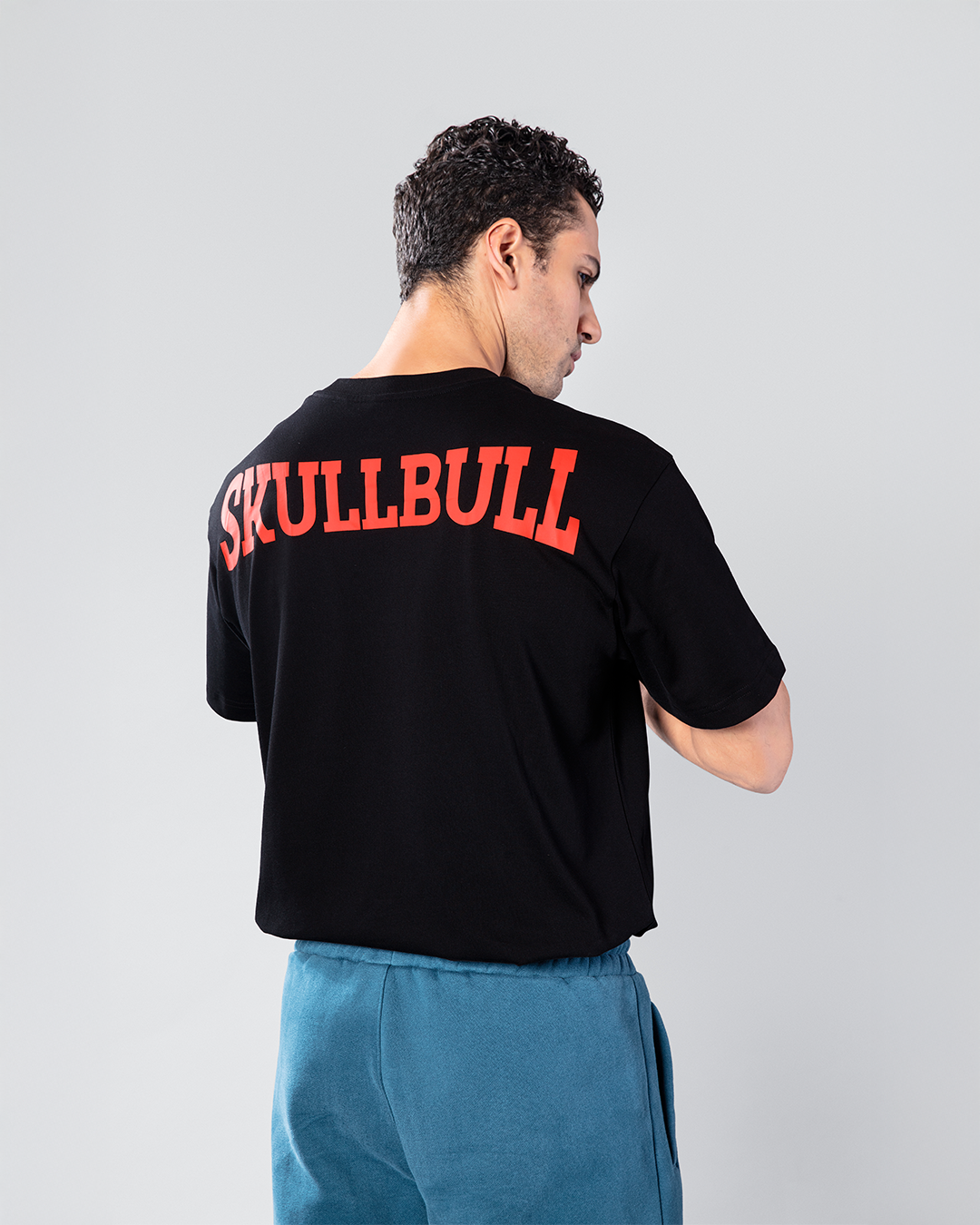 Skullbull RestDay Tee – Relaxed-Fit 100% Cotton Casual T-Shirt (Black)
